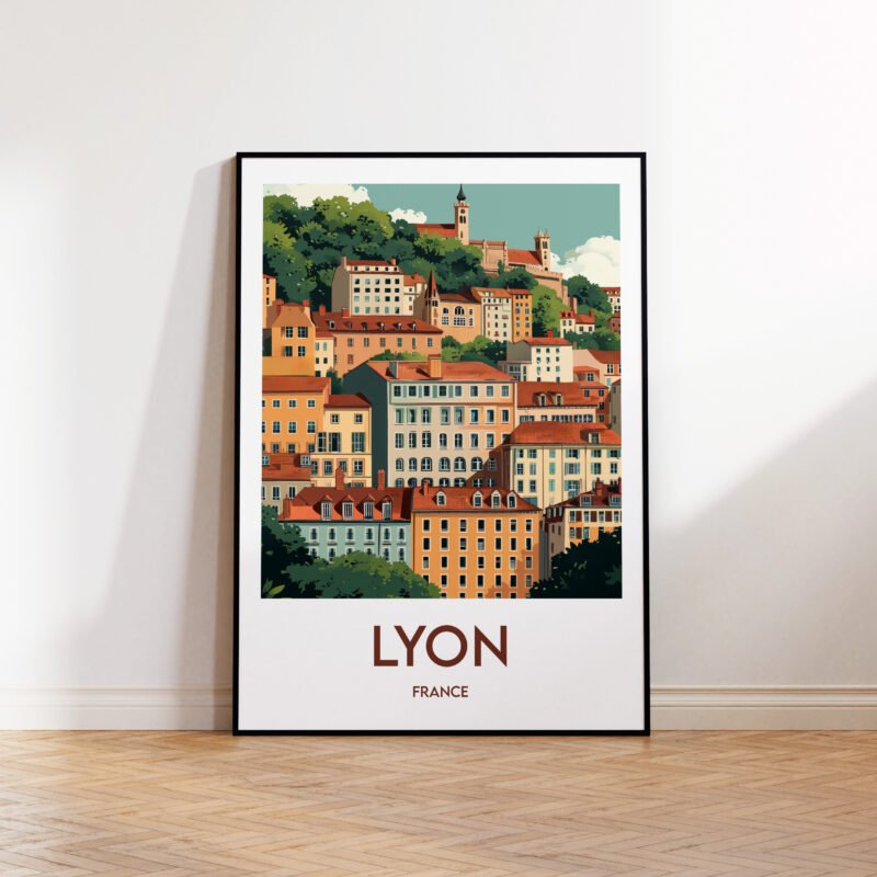 Affiche Lyon - Les pentes